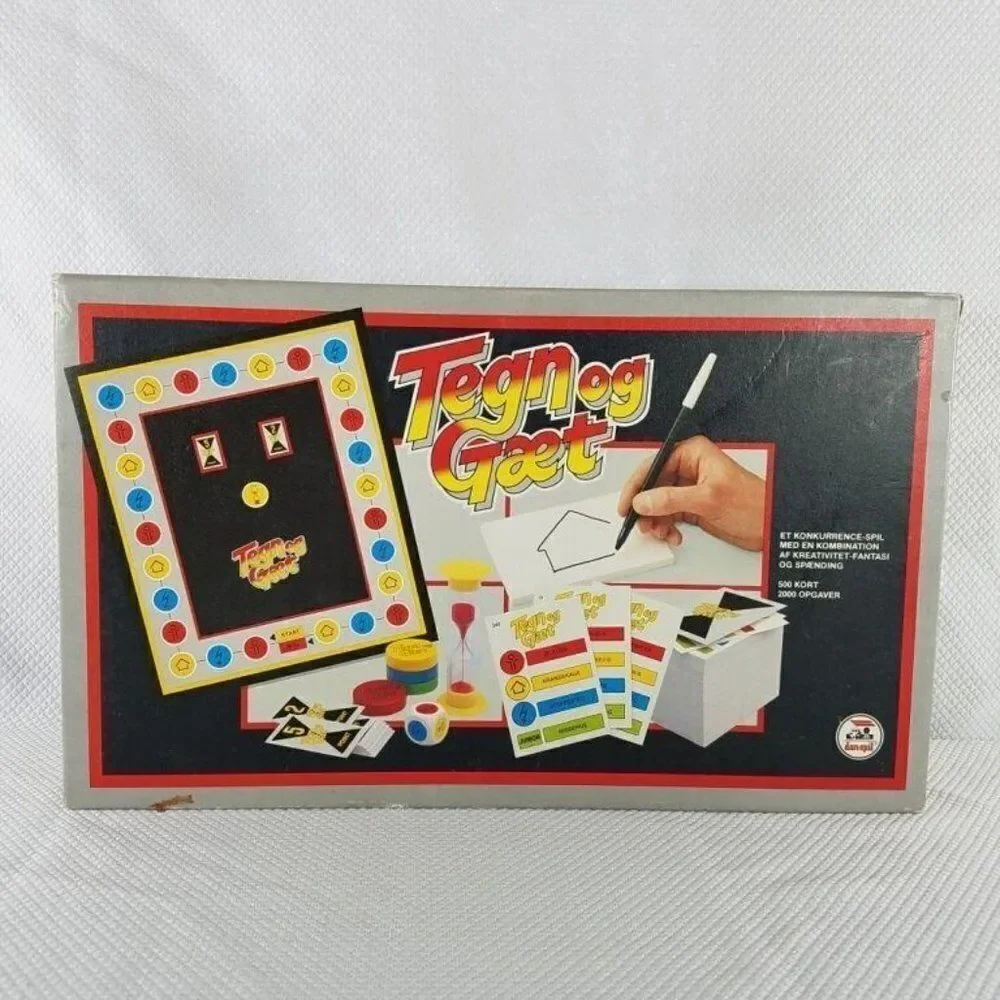 Dan Spil Tegn Og Gaet Danish Denmark Board Game Complete
